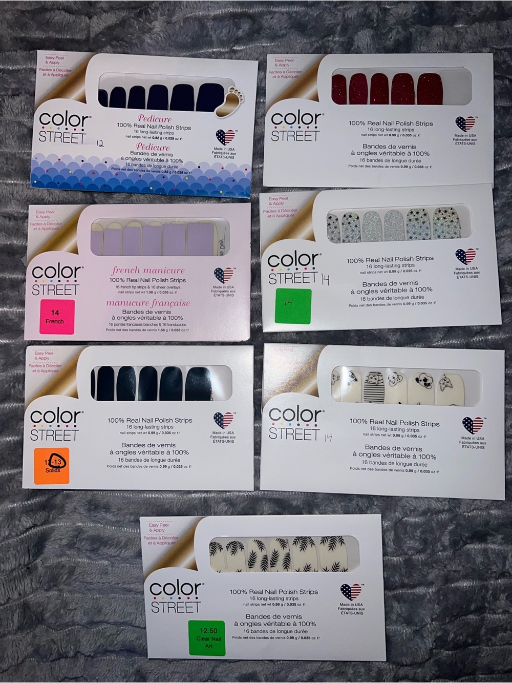 Color Street Nail Polish Strips Variety Pack - Nails, Toes & Overlay multipack